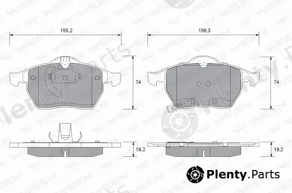 Ween 151-1310 — Brake Pad Set, disc brake