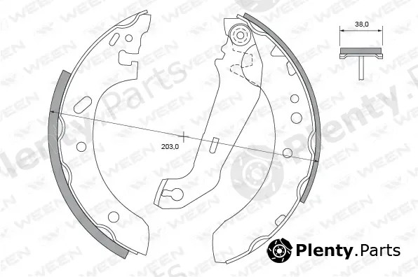 Ween 152-2403 — Brake Shoe Set