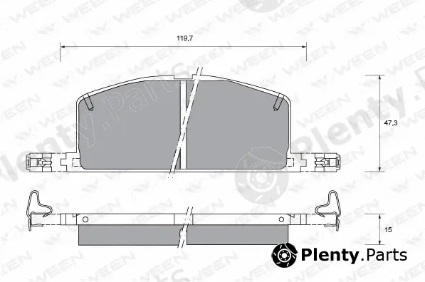 Ween 151-1352 — Brake Pad Set, disc brake
