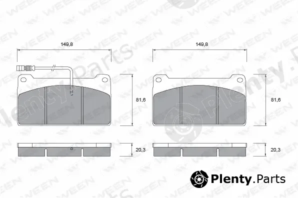 Ween 151-1063 — Brake Pad Set, disc brake