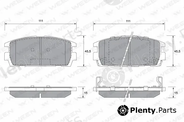 Ween 151-1158 — Brake Pad Set, disc brake