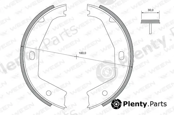 Ween 152-2151 — Brake Shoe Set, parking brake