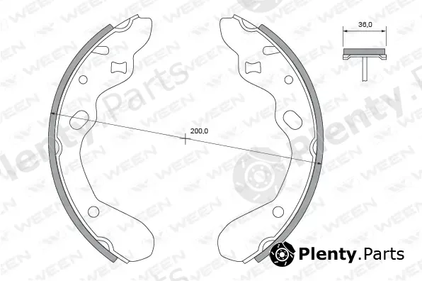 Ween 152-2390 — Brake Shoe Set