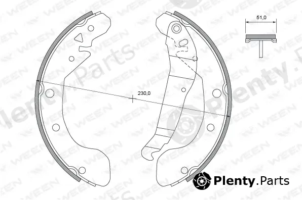 Ween 152-2457 — Brake Shoe Set