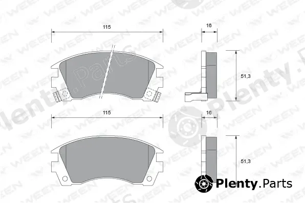 Ween 151-1566 — Brake Pad Set, disc brake