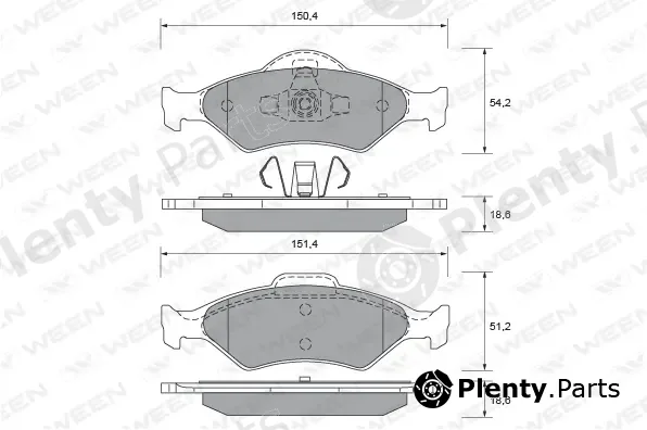 Ween 151-1852 — Brake Pad Set, disc brake