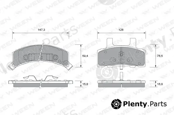 Ween 151-1758 — Brake Pad Set, disc brake
