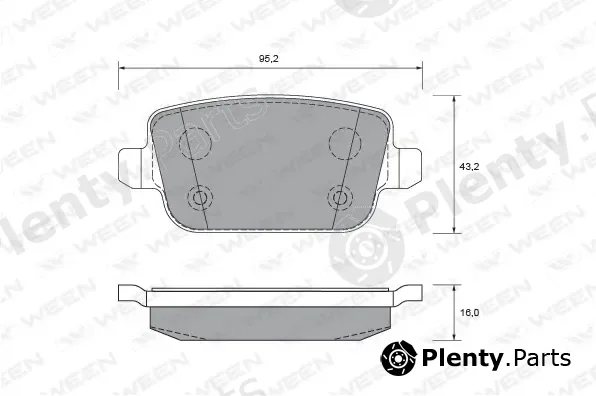 Ween 151-2643 — Brake Pad Set, disc brake