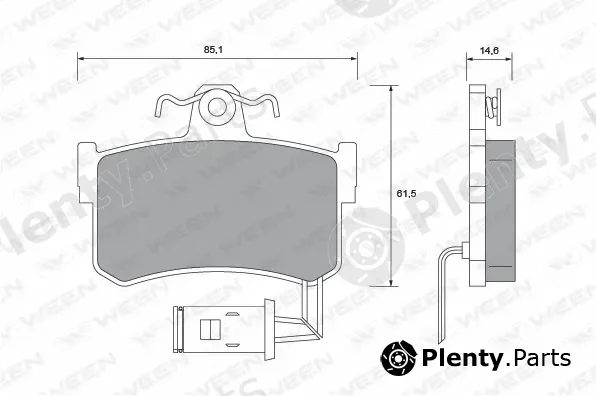 Ween 151-1022 — Brake Pad Set, disc brake
