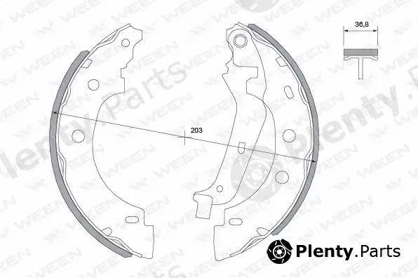 Ween 152-2049 — Brake Shoe Set