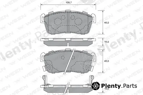 Ween 151-2322 — Brake Pad Set, disc brake
