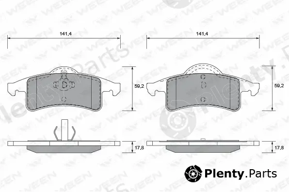 Ween 151-1521 — Brake Pad Set, disc brake