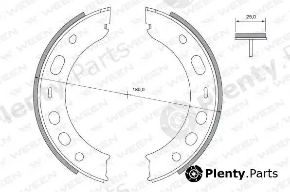 Ween 152-2479 — Brake Shoe Set, parking brake