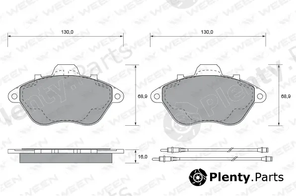 Ween 151-1534 — Brake Pad Set, disc brake