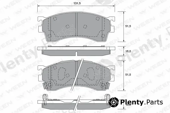 Ween 151-2202 — Brake Pad Set, disc brake