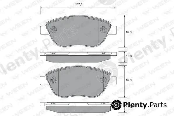 Ween 151-2674 — Brake Pad Set, disc brake