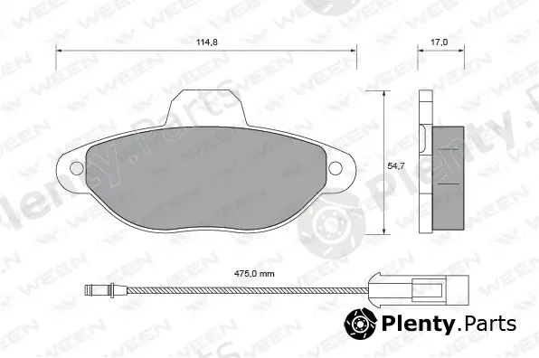 Ween 151-1648 — Brake Pad Set, disc brake