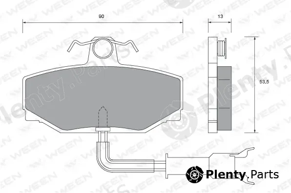 Ween 151-2483 — Brake Pad Set, disc brake