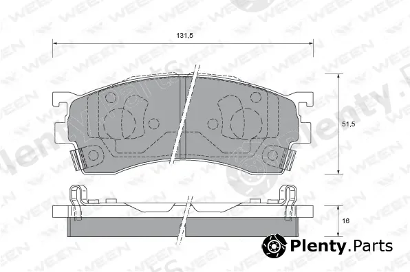Ween 151-2187 — Brake Pad Set, disc brake