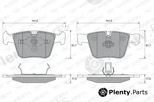 Ween 151-1950 — Brake Pad Set, disc brake