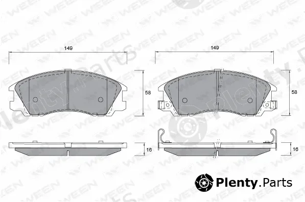 Ween 151-1176 — Brake Pad Set, disc brake