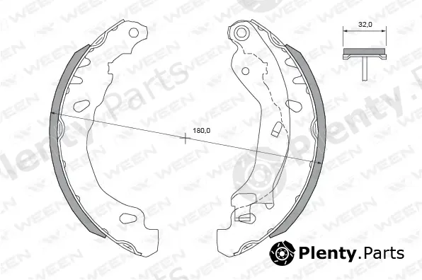 Ween 152-2482 — Brake Shoe Set