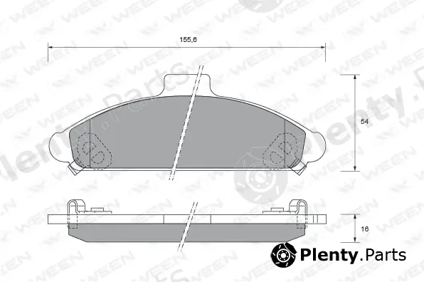 Ween 151-1661 — Brake Pad Set, disc brake
