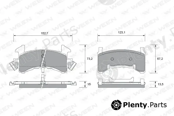 Ween 151-1757 — Brake Pad Set, disc brake