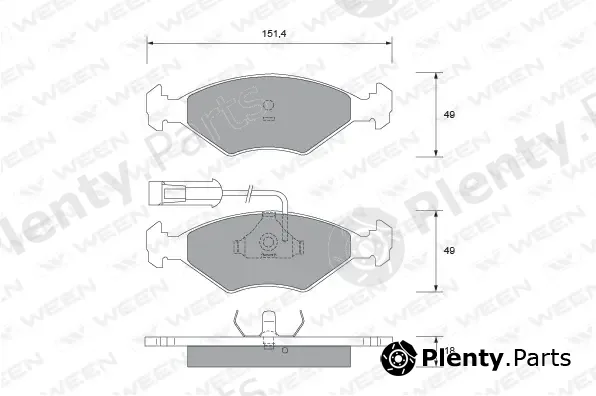Ween 151-1804 — Brake Pad Set, disc brake