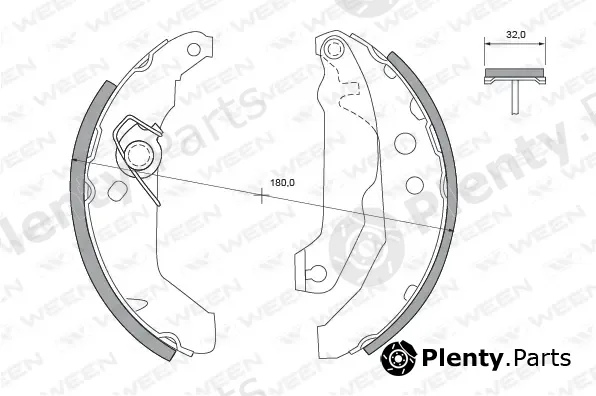 Ween 152-2097 — Brake Shoe Set