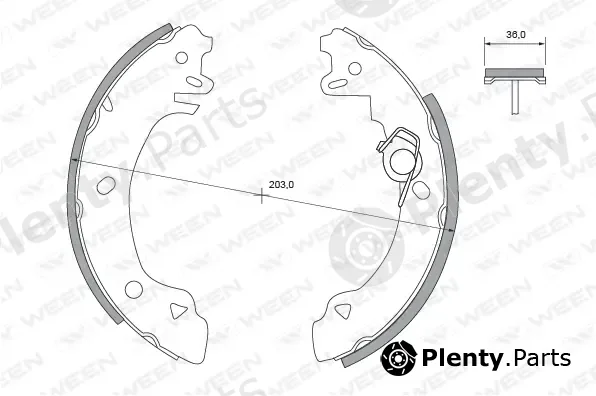 Ween 152-2326 — Brake Shoe Set