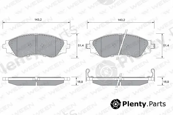 Ween 151-1157 — Brake Pad Set, disc brake