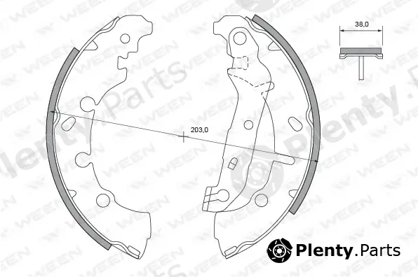 Ween 152-2041 — Brake Shoe Set