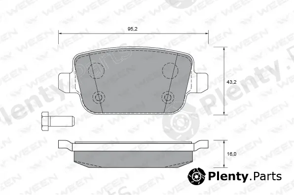 Ween 151-2644 — Brake Pad Set, disc brake