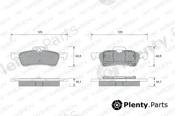 Ween 151-1890 — Brake Pad Set, disc brake
