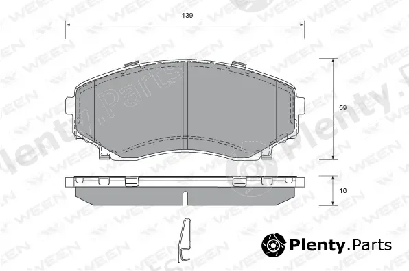 Ween 151-2297 — Brake Pad Set, disc brake