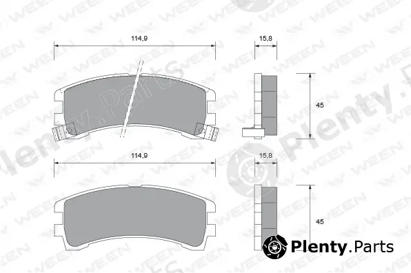 Ween 151-1569 — Brake Pad Set, disc brake