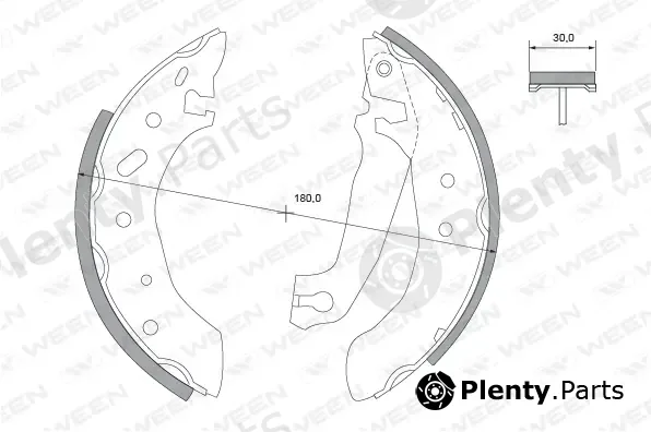 Ween 152-2227 — Brake Shoe Set