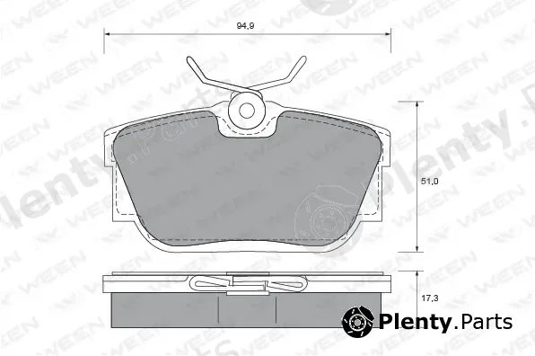 Ween 151-1789 — Brake Pad Set, disc brake