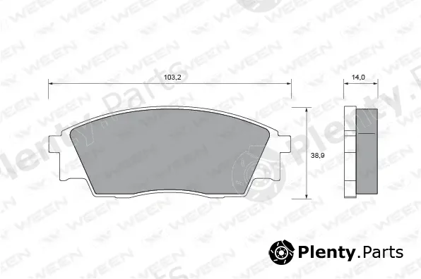 Ween 151-1540 — Brake Pad Set, disc brake