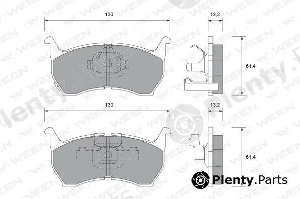 Ween 151-1588 — Brake Pad Set, disc brake