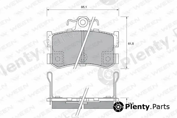 Ween 151-1690 — Brake Pad Set, disc brake
