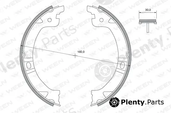 Ween 152-2500 — Brake Shoe Set, parking brake