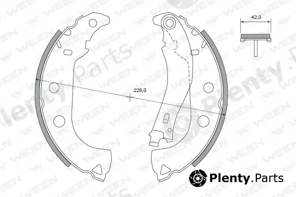 Ween 152-2474 — Brake Shoe Set