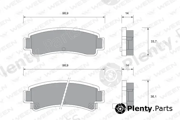 Ween 151-1567 — Brake Pad Set, disc brake