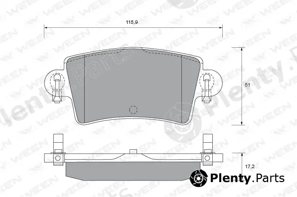 Ween 151-1886 — Brake Pad Set, disc brake