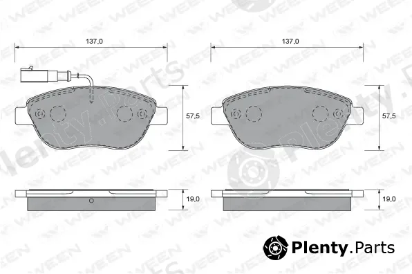 Ween 151-1784 — Brake Pad Set, disc brake