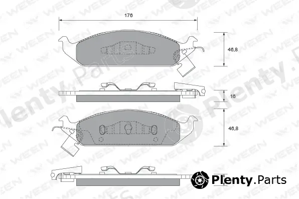 Ween 151-2416 — Brake Pad Set, disc brake