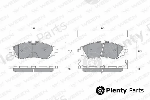 Ween 151-1194 — Brake Pad Set, disc brake