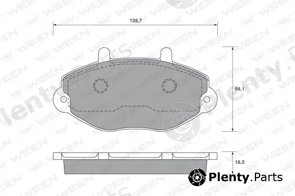 Ween 151-1624 — Brake Pad Set, disc brake